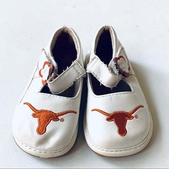 🇺🇸UT Univ Texas Baby Shoes Team Squeaks 5 - Picture 1 of 11